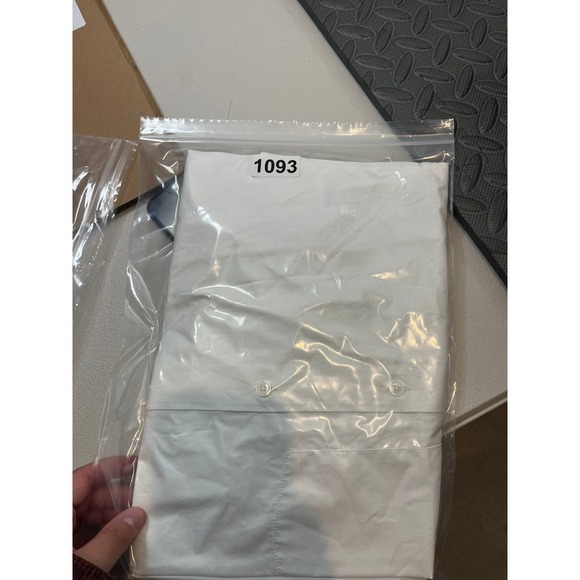 Lis Lareida Button Down Shirt Sz 40 White Sea Island Cotton David John Anderson - Picture 10 of 10